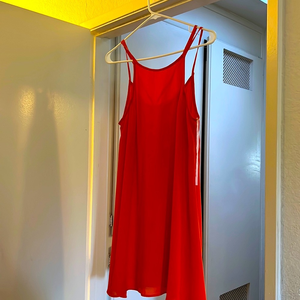 Orange Spaghetti strap dress